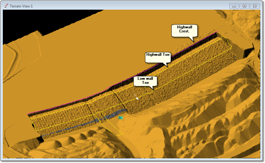 Pit Layout, Dragline Bench Example.