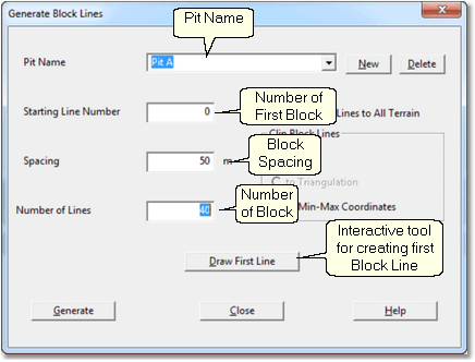 Block Lines Dialog Box.